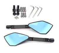 Pour H&onda CB650R CB650 R Rétroviseur Moto Universel CNC Rétroviseur Latéral Bleu Rétroviseur Anti-éblouissement (Color : Black Big-Mirror)