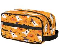 pour Halloween, Citrouilles, Chauves-Souris, Trousse De Toilette, Trousse De Maquillage, Pochette De Rangement, Étui De Voyage pour Femmes, Hommes, Garçons Et Filles