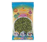 Pour hama 84 - lot 1000 perles a repasser midi 5 mm vert olive - pour plaque a picots - jeu creatif