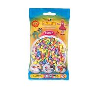 Pour hama perles midi - sachet de 1000 perles à repasser taille midi assorties pastel n°50 - set loisir créatif enfant + une carte tigre