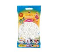 Pour hama perles midi - sachet de 1000 perles à repasser taille midi blanc n°01 - set loisir créatif enfant + une carte tigre