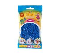 Pour hama perles midi - sachet de 1000 perles à repasser taille midi bleu foncé n°09 - set loisir créatif enfant + une carte tigre