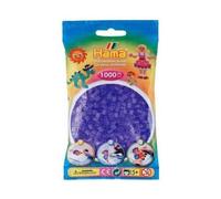 Pour hama perles midi - sachet de 1000 perles à repasser taille midi lilas transparent n°74 - set loisir créatif enfant + une carte tigre