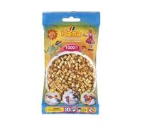 Pour hama perles midi - sachet de 1000 perles à repasser taille midi or n°61 - set loisir créatif enfant + une carte tigre