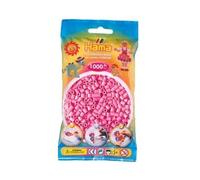 Pour hama perles midi - sachet de 1000 perles à repasser taille midi rose pastel n°48 - set loisir créatif enfant + une carte tigre