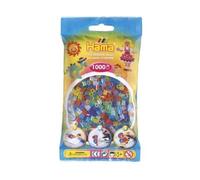 Pour hama perles midi - sachet de 1000 perles à repasser taille midi transparentes pailletées n°56 - set loisir créatif enfant + une carte tigre