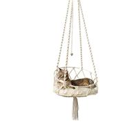 pour Hamac Suspendu pour Chats - Hamac Suspendu pour Animaux De Compagnie, Balançoire pour Animaux De Compagnie De Style Boho | Doux Facile À Utiliser avec Crochet en Forme De S pour l'escalade