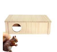 pour hamster - Pin 30 x 15 x 9,5 cm | Cachette rectangulaire à 2 pièces | Labyrinthe de jouet pour petits animaux, gerbilles et souris pour explorer et nidifier