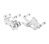 Pour Har&ley Softail Springer Fat Boy Lo Breakout Night Train Rocker 2000-2017 Kit De Montage De Repose-pieds De Commande Au Pied Avant De Moto Support de pédale(Chrome)