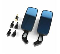 pour Harley Dyna Softail Sportster Touring 1 Paire de rétroviseurs de Moto(Black)