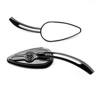 Pour Harley Dyna Softail Sportster Touring Street Glide Skull Noir Rétroviseurs de moto