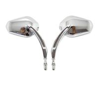 Pour Harley Heritage Softail 1990-2020 Iron 883 2009-2020 Rétroviseurs De Moto Gauche Droite Rétroviseur Latéral Noir Et Chromé Remplacement(Chrome)