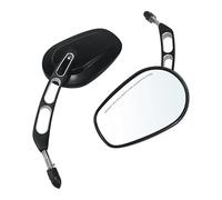 pour Harley Honda Davidson Touring 360° Road King Street Glide Sportster 8MM Motos Rétroviseurs Rétroviseur Latéral Rétroviseur de Moto(Black)