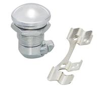 Pour Harley Pour Davidson Pour Touring Pour Electra Pour Road Glide 1992-2025 Bouchon D'huile Bouton-poussoir Et Trappe À Carburant Pour Moto AJOHBM(Chrome)
