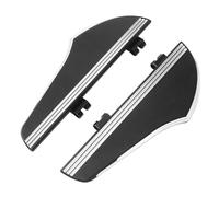 Pour Harley Pour Touring Pour Softail Pour Electra Pour Street Pour Road Pour Glide Planchers avant conducteur Repose-pieds moto(Noir Argent)
