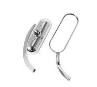pour Harley Touring Electra Glide Dyna Fatboy Softail Breakout 1 Paire rétroviseurs Moto M8 M10(Argent)
