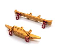 Pour HBx ZP1001 ZP1002 ZP1003 ZP1004 ZP1005 ZP1008 ZP1010 1/10 Pare Chocs Avant Et Arrière En Métal Pour Voiture Télécommandée Pièces Et Accessoires De Remplacement RC Pièces De Bricolage(Yellow)