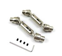 Pour Henglong Pour WPL Ural B36 B16 C14 C24 B24 Pour MN D90 Pour MN99S 2 Pièces Arbre De Transmission Avant Arrière En Métal Camion Pièces De Rechange De Voiture RC RC Pièces Rechange(Silver)