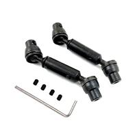 Pour Henglong Pour WPL Ural B36 B16 C14 C24 B24 Pour MN D90 Pour MN99S 2 Pièces Camion Télécommande Voiture Métal Arbre De Transmission Avant Arrière Accessoires RC(Black)