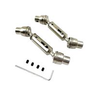 Pour Henglong Pour WPL Ural B36 B16 C14 C24 B24 Pour MN D90 Pour MN99S 2 Pièces Darbres Transmission Avant Arrière Métal Rechange Voitures RC Pièces Voitures RC(Silver)