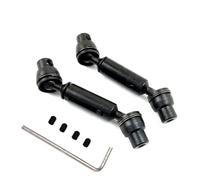 Pour Henglong Pour WPL Ural B36 B16 C14 C24 B24 Pour MN D90 Pour MN99S 2 Pièces Ural Camion Télécommande Voiture Métal Arbre Transmission Avant Et Arrière Accessoires Rc(Black)