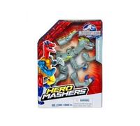 pour Hero mashers - Figurine pour Jurassic World Velociraptor Gris - Set Dinosaure et 1 Carte Tigre - Dino