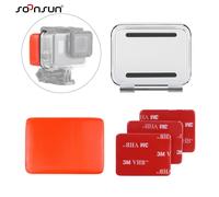 Pour HERO6 Flotteur Éponge Boîte De Mousse + Étanche Porte Arrière + 3 M Adhésif Autocollant Floaty Backdoor pour GoPro Hero 5 Noir
