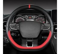 pour Holden Colorado RG 2012-2017 Couvre Volant Voiture Housse de Volant Cuir PU Antidérapant Respirant Protège Intérieur Accessoires,H/Red
