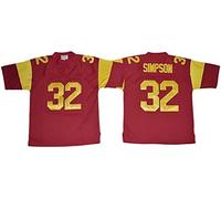Pour homme USC Chevaux de Troie # 32 O.j Simpson College Maillot de football Blanc, multicolore