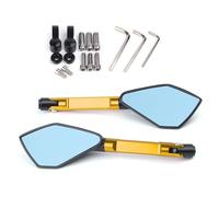 Pour HONDA CB190 CB190R CB190F CB190X Moto Triangle Rétroviseur Universel CNC Aluminium Bleu Anti-éblouissement Lentille Rétroviseurs Latéraux Avec (Or)