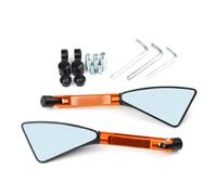 Pour Honda CB600F/CB650F CB 650F Hornet Moto Triangle Rétroviseur CNC Aluminium Bleu Anti-éblouissement Lentille Rétroviseurs Latéraux Avec (Orange)