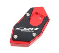 Pour HONDA CBR650R CB CBR 650R CB650R CBR650 R Moto CNC Béquille Pied Béquille Latérale Extension Pad Support Plaque Agrandir Stand(Red-CBR650R)