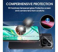 Pour Honor 200 Smart/Honor X7c Verre Trempé, 2+2 Pièces Protection Écran + Caméra Arrière Protecteur Film, 9h Dureté Hd Anti-Rayures Sans Bulles Vitre Trempé Protecteurs D'écran