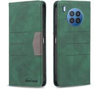 Pour Honor 50 5g Coque, Pour Huawei Nova 9 4g Fermeture Magnétique Portefeuille Vintage Folio En Cuir Pu Green