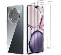 Pour Honor Magic 7 Lite 5G -Coque arrière souple transparente et 3 films protection écran Verre trempé 3D avec colle -NOVAGO
