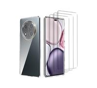 Pour Honor Magic 7 Lite 5G/Magic7 Lite 5G - Coque Transparente Résistante + 3 Films Protection écran Verre trempé 3D incurvé