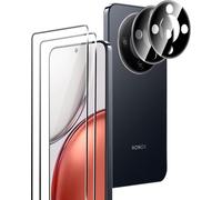 pour Honor Magic 8 Lite Verre Tremp¿¿, 2 Protections d'¿¿cran avec Keepers + 2 Protection Cam¿¿ra Arri¿¿re, [Pas de Bulles] [Anti-Rayures] [Super R¿¿sistant] [Duret¿¿ 9H]