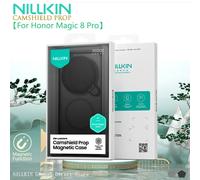 Pour Honor Magic 8 Pro, accessoire NILLKIN CamShield, support magnétique, matériau importé, texture diagonale, couvercle d'objectif micro-transparent Noir magnétique