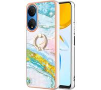 Pour Honor X7 4g Étui De Protection,Etui Anti-Chute 2 En 1 Tpu+Pc Panel+Ring Kickstand Pour Téléphone Portable Blue