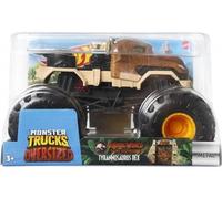 pour Hot-Wheels Monster Trucks géant : pour Jurassic Tyrannosaurus Rex Voiture Dino Brun 19x13cm (LXL) véhicule Miniature 1:24 + Carte