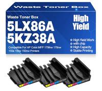 pour HP 179fnw 178nw 150a 150w 150nw Boîte de Toner usagé Compatible 5LX86A 5KZ38A 116A 117A 118A 119A Conteneur de déchets à Haut rendement,5LX86A-3PC