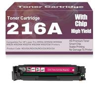 pour HP 216A W2410A W2411A W2412A W2413A Cartouches de Toner Compatibles Grand rendement pour HP M155A M155DW M155NW M182N M182NW M183FW M183NW M183FDW Imprimantes avec Puce,Magenta-216A