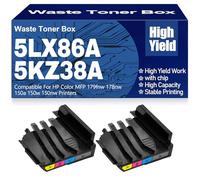 pour HP 5LX86A 5KZ38A 116A 117A 118A 119A Cartouche de Toner usagé Compatible pour HP 179fnw 178nw 150a 150w 150nw Imprimantes Haut rendement Récipient de récupération,5LX86A-2PC