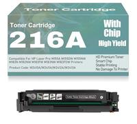 pour HP Cartouches de Toner 216A W2410A W2411A W2412A W2413A Toner Compatible pour HP M155A M155DW M155NW M182N M182NW M183FW M183NW M183FDW Imprimantes avec Puce,Black-216A