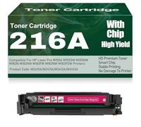 pour HP M155A M155DW M155NW M182N M182NW M183FW M183NW M183FDW Cartouches de Toner avec Puce Compatibles 216A W2410A W2411A W2412A W2413A Cartouche de Toner,Magenta-216A