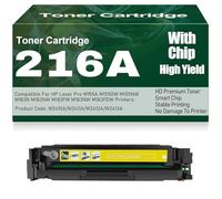 pour HP M155A M155DW M155NW M182N M182NW M183FW M183NW M183FDW Cartouches de Toner avec Puce Compatibles 216A W2410A W2411A W2412A W2413A Cartouche de Toner,Yellow-216A