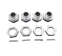 Pour HPI Pour HSP Pour Losi Pour Axial Pour Kyosho Pour Tamiya 81011 1/8 M17 17 Mm Roue Moyeux Écrou Goupille Anti Poussière Cache RC Modèle Réduit Voiture PièCes Rc(Silver)