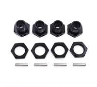 Pour HPI Pour HSP Pour Losi Pour Axial Pour Kyosho Pour Tamiya 81011 1/8 M17 17 Mm Roue Moyeux Écrou Goupille Anti Poussière Cache RC Modèle Réduit Voiture PièCes Rc(Black)