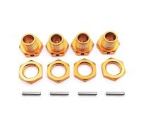 Pour HPI Pour HSP Pour Losi Pour Axial Pour Kyosho Pour Tamiya 81011 1/8 Moyeux Hexagonaux Roue M17 17Mm Voiture Radiocommandée Écrou Goupille Cache Anti Poussière Pièces Rechange(Yellow)