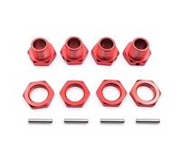 Pour HPI Pour HSP Pour Losi Pour Axial Pour Kyosho Pour Tamiya 81011 1/8 Moyeux Hexagonaux Roue M17 17Mm Voiture Radiocommandée Écrou Goupille Cache Anti Poussière Pièces Rechange(Red)